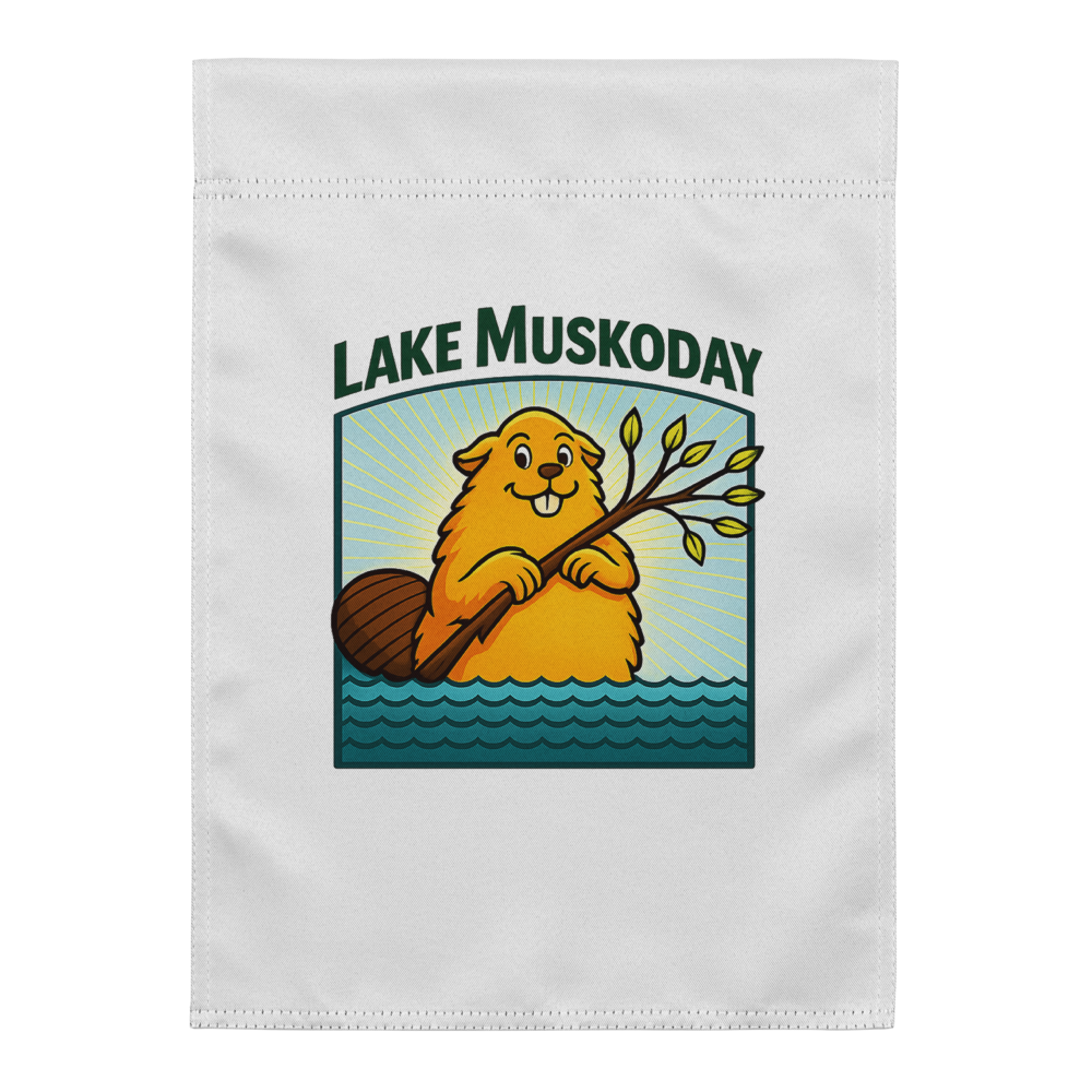 Freddy the Beaver Garden Flag