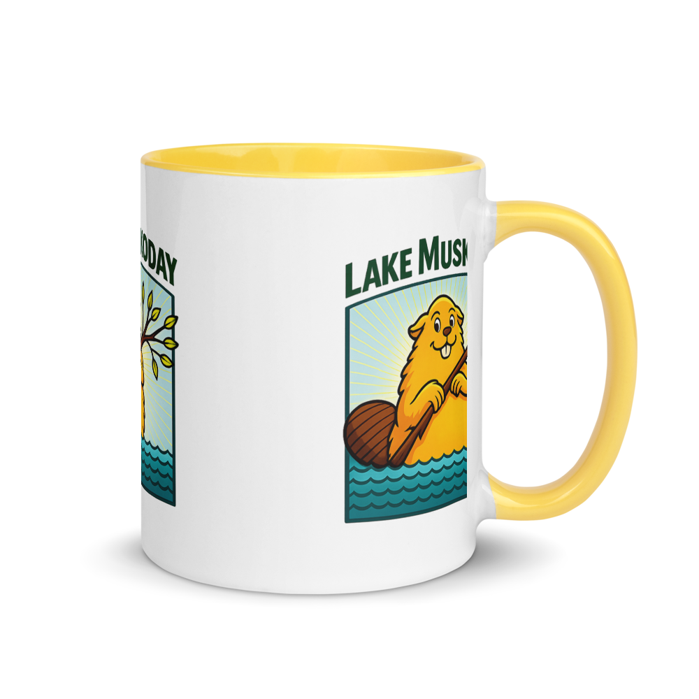 White Ceramic Mug with Color Inside