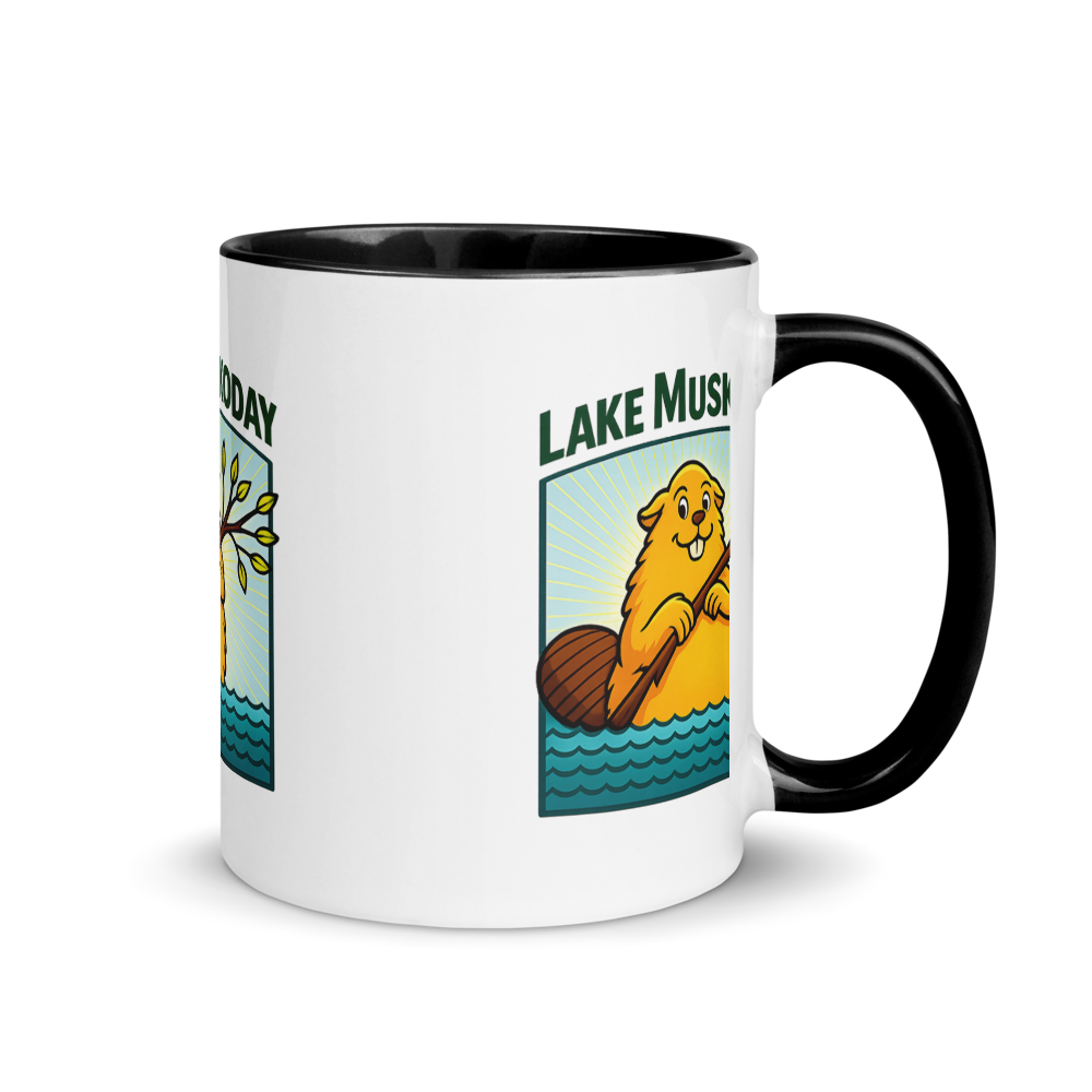 White Ceramic Mug with Color Inside