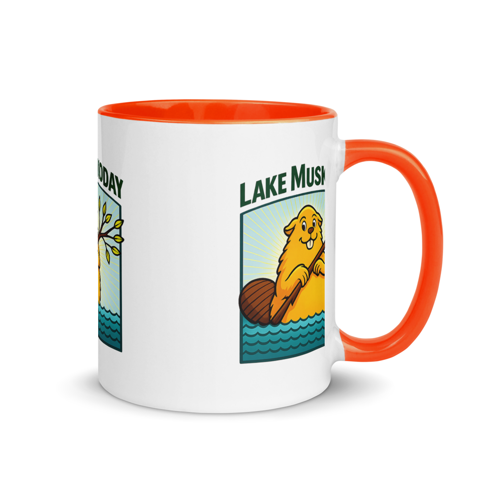 White Ceramic Mug with Color Inside