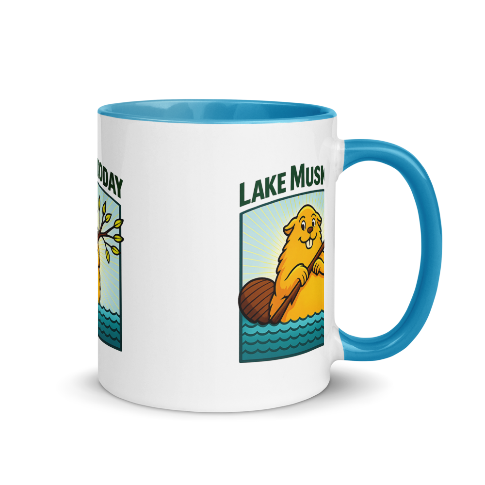 White Ceramic Mug with Color Inside