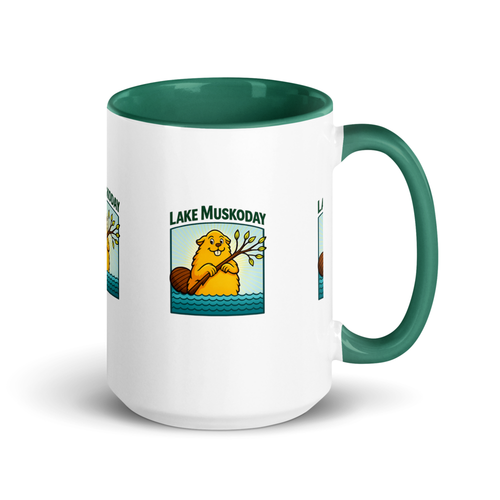 White Ceramic Mug with Color Inside