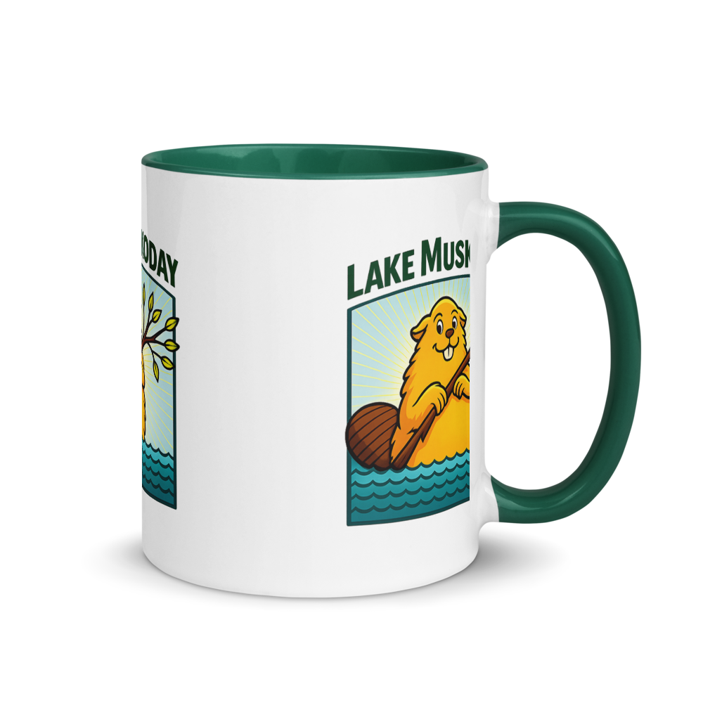 White Ceramic Mug with Color Inside