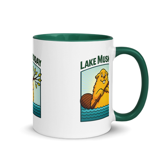 White Ceramic Mug with Color Inside