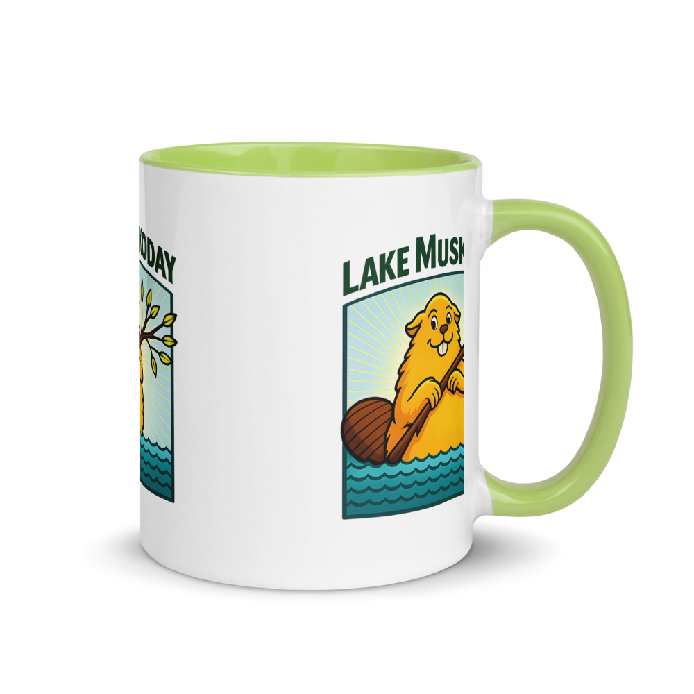 White Ceramic Mug with Color Inside