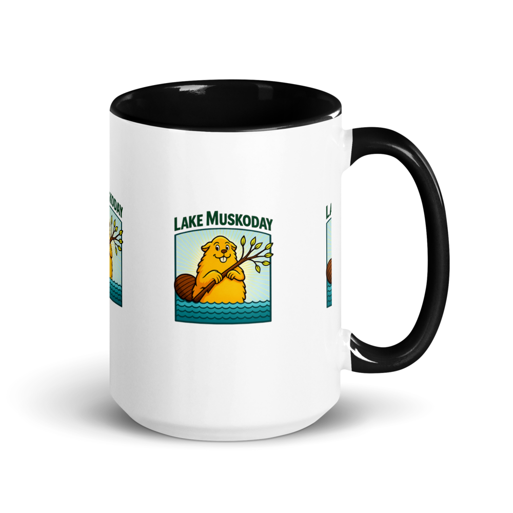 White Ceramic Mug with Color Inside