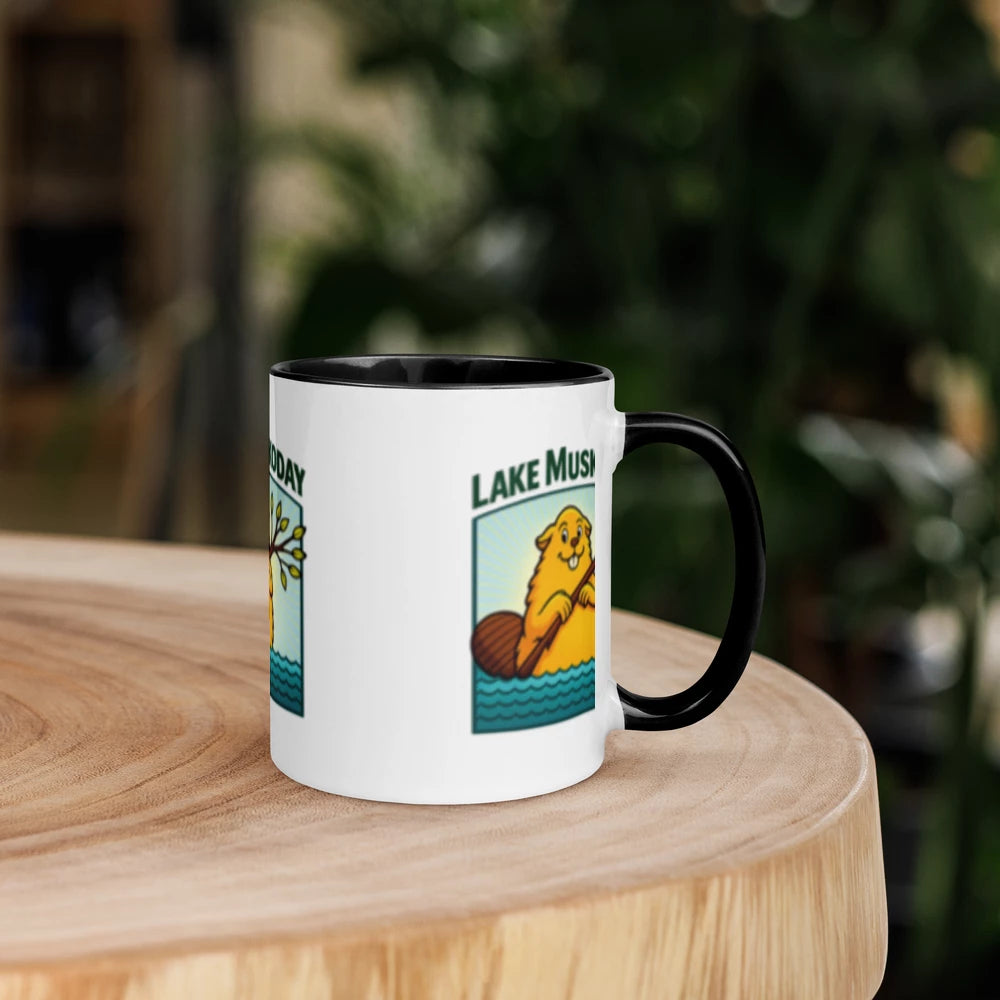 White Ceramic Mug with Color Inside